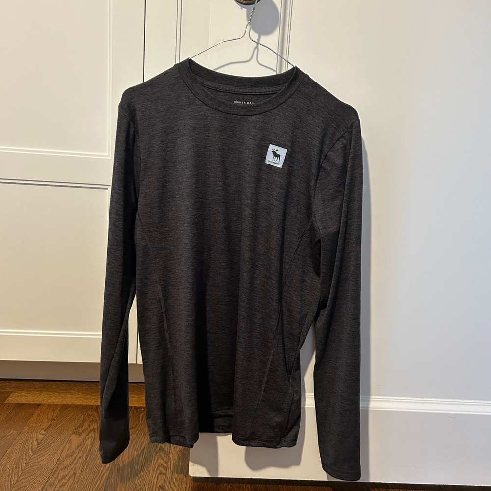 Abercrombie kids, Active Long Sleeve Shirt, Gray, Boy 15/16